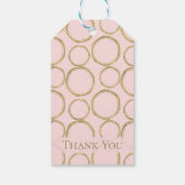 Étiquettes-cadeau Cercles d'or & Blushing rose moderne tendance chic (Dos)