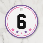 Étiquettes Cadeau Cercles Ninja Warrior Girl 2" (Dos)