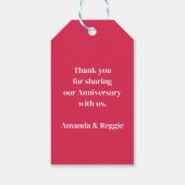 Étiquettes-cadeau Cérémonie de mariage personnalisée avec un orignal (Dos)