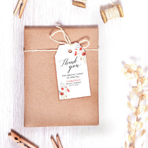 Étiquettes-cadeau Cérémonie de Remerciement de Mariage Fleur des Cha