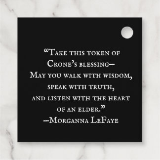 Étiquettes Cadeau Cérémonie de rondelle en fleur foncée