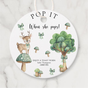 Étiquettes Cadeau cerf de bois - Pop it! Quand elle apparaît