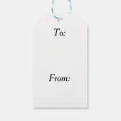 Étiquettes-cadeau Cerf doré sur Arrière - plan à motif rouge (Dos)