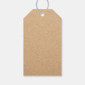 Étiquettes-cadeau Cerf noir rustique | Kraft | Nom de famille (Dos)