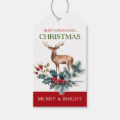Étiquettes-cadeau Cerfs de Noël et fraises de Noël (Devant)