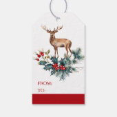 Étiquettes-cadeau Cerfs de Noël et fraises de Noël (Dos)