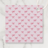 Étiquettes Cadeau Cerise Valentines Jour Bow rose (Dos)