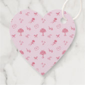 Étiquettes Cadeau Cerise Valentines Jour rose (Dos)