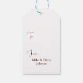 Étiquettes-cadeau C'est la saison (Dos)