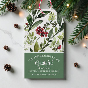 Étiquettes-cadeau 'C'Est La Saison D'Être Gratuit Noël D'Entreprise