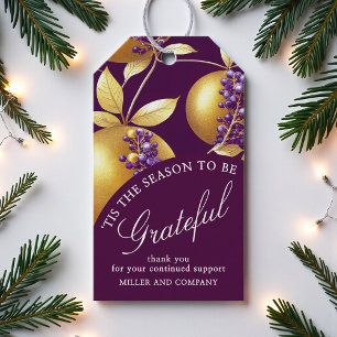 Étiquettes-cadeau 'C'Est La Saison D'Être Gratuit Noël D'Entreprise