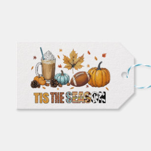 Étiquettes-cadeau C'est la saison Herbstzeit mit Football und Kaffee