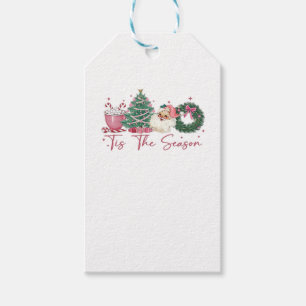 Étiquettes-cadeau C'est la saison Joyeux Noël Mignon Café de Noël Ch