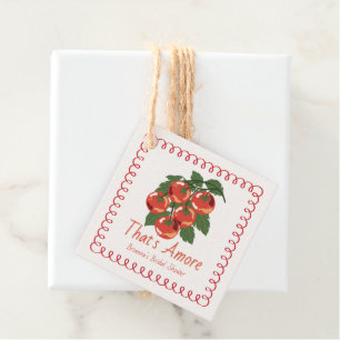 Étiquettes Cadeau C'est l'Amore Tomate rouge Salle de mariage italie