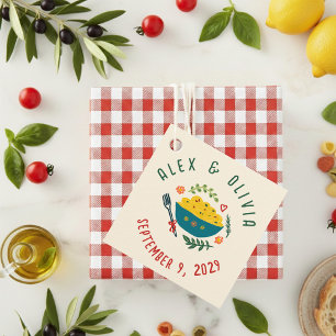 Étiquettes Cadeau C'est l'amour de la nourriture italienne Mariage S