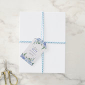 Étiquettes-cadeau C'est un Baby shower botanique d'Hydrangée Bleue G (Avec de laficelle)