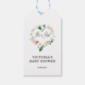 Étiquettes-cadeau C'est un Baby shower rose vif (Devant)