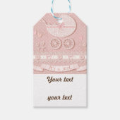 Étiquettes-cadeau C'est une fille, nouveau-né bébé fille faire-part, (Devant)