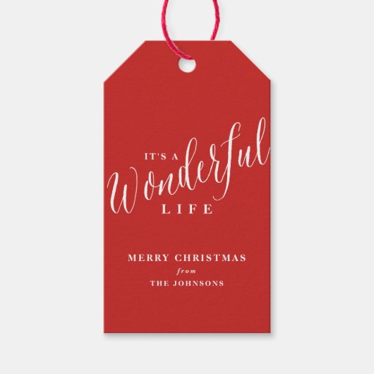 Étiquettes-cadeau C'est une merveilleuse coutume de vie (Devant)