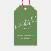 Étiquettes-cadeau C'est une merveilleuse coutume de vie (Dos)