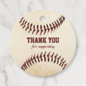 Étiquettes Cadeau Chaînes de baseball rustiques (Devant)