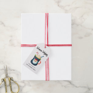 Étiquettes-cadeau Chaleureux voeux Noël Fêtes de cacao