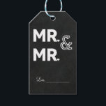 Étiquettes-cadeau Chalk Chalkboard M. & MR Fiançailles Mariage gay<br><div class="desc">Customisez comme vous voulez. Éléments correspondants disponibles.</div>
