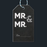 Étiquettes-cadeau Chalk Chalkboard M. & MR Fiançailles Mariage gay<br><div class="desc">Customisez comme vous voulez. Éléments correspondants disponibles.</div>