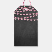 Étiquettes-cadeau Chalkboard Chaîne d'amour Heureuse Sainte-Valentin (Dos)