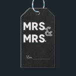 Étiquettes-cadeau Chalkboard Chalk M. & Mme Mariage Fiançailles<br><div class="desc">Customisez comme vous voulez. Éléments correspondants disponibles.</div>