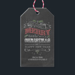 Étiquettes-cadeau Chalkboard Christmas Cadeau Tags<br><div class="desc">Balises cadeaux de Noël en tableau noir. Personnalisable . Une partie d'une collection de Noël.</div>