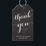 Étiquettes-cadeau Chalkboard Merci mignon Moderne Calligraphie<br><div class="desc">Balise cadeau Whimsical et rustique,  avec calligraphie moderne,  rayures motif et faux tableau. Cette étiquette cadeau est parfaite pour les événements mariages et autres. Les textes sont personnalisables pour vous permettre de les personnaliser selon vos besoins. D'autres couleurs sont disponibles.</div>
