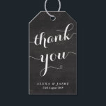 Étiquettes-cadeau Chalkboard Merci mignon Moderne Calligraphie<br><div class="desc">Balise cadeau Whimsical et rustique,  avec calligraphie moderne,  rayures motif et faux tableau. Cette étiquette cadeau est parfaite pour les événements mariages et autres. Les textes sont personnalisables pour vous permettre de les personnaliser selon vos besoins. D'autres couleurs sont disponibles.</div>