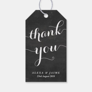 Étiquettes-cadeau Chalkboard Merci mignon Moderne Calligraphie
