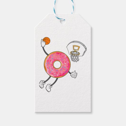 Étiquettes-cadeau Champ de nourriture Dunking Donut Hole (Devant)