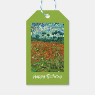 Étiquettes-cadeau Champ de pavot par Vincent Van Gogh