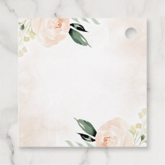 Étiquettes Cadeau Champagne Jardin Rosée Rose Bleu Élégant Champagne (Dos)