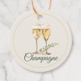 Étiquettes Cadeau Champagne Mimosa Bar Bottle Tag
