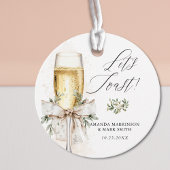 Étiquettes Cadeau Champagne Trinquons Hiver Neutre