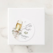 Étiquettes Cadeau Champagne Trinquons Hiver Neutre (En situation)