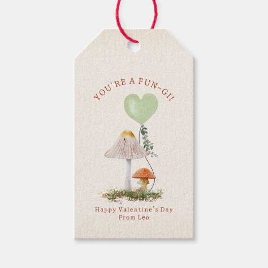 Étiquettes-cadeau Champignons Champignons Pun Classroom Valentine (Devant)