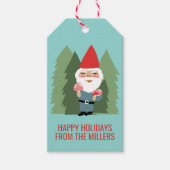 Étiquettes-cadeau Champignons Gnome Père Noël Arbres Elfe de Noël (Devant)