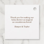 Étiquettes Cadeau Champignons Whimsical (Dos)