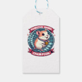 Étiquettes-cadeau Champion de roue de hamster (Dos)