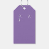 Étiquettes-cadeau Champs de lavande violet Floral (Dos)