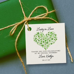 Étiquettes Cadeau Chanceux en amour Saint-Patrick Fête de mariage