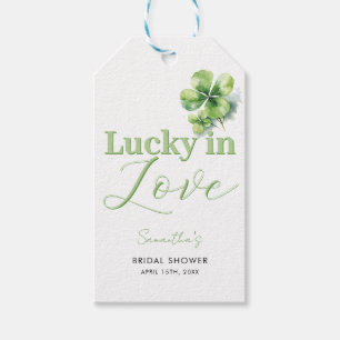Étiquettes-cadeau Chanceux en amour St Patrick's Bridal Shower
