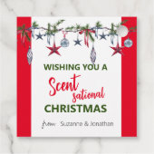 Étiquettes Cadeau Chandelle de savon de Noël (Dos)