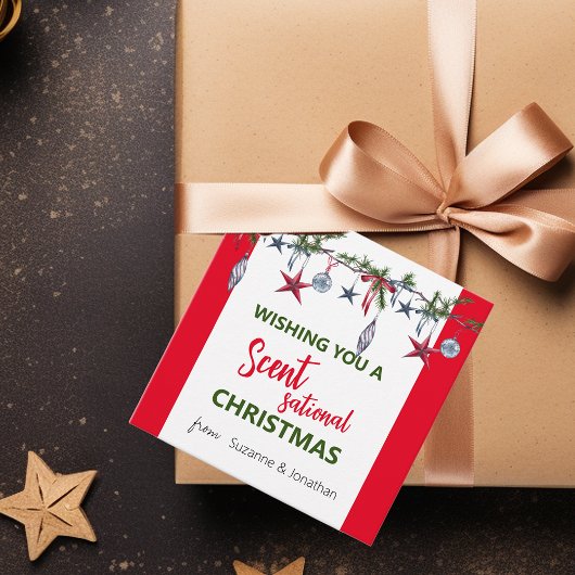 Étiquettes Cadeau Chandelle de savon de Noël