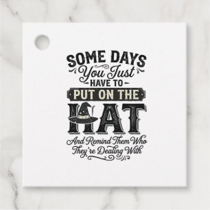 Étiquettes Cadeau Chapeau de sorcière vintage typographie drôle de c